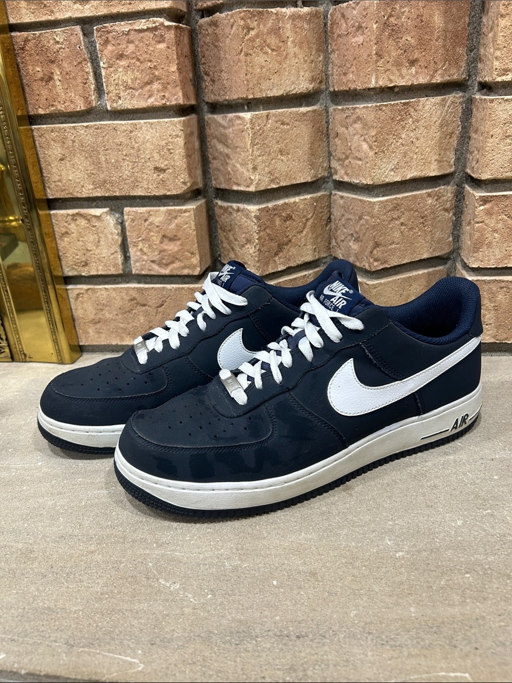 Nike Air Force 1 Obseiden AF1 Low-Top 488298-421 Men’s 11.5 in Navy/White